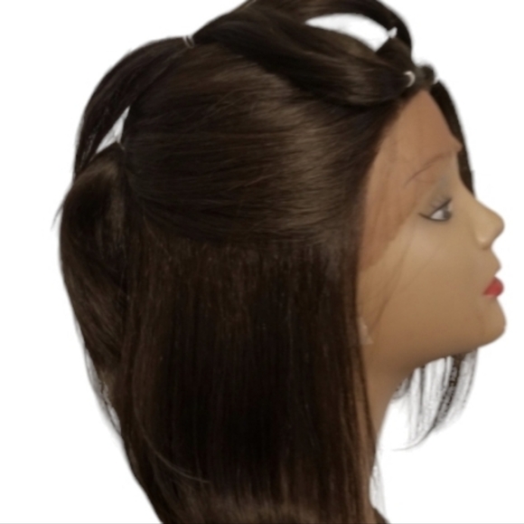 Brazilian Soft Elegant & Natural Human Hair Blend - Brown Lace Front Wig - NWT - Picture 14 of 16